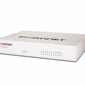 De FortiGate 70F-netwerkbeveiligingsapparaat van Fortinet, voorzien van diverse poortinterfaces voor aansluitingen.