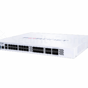 Een Fortinet FortiGate 901G netwerkbeveiligingsapparaat met meerdere Ethernet-poorten en USB-aansluitingen.