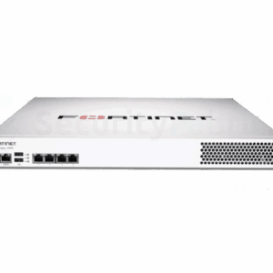 een witte FortiManager 200G met een aantal ethernet aansluitingen