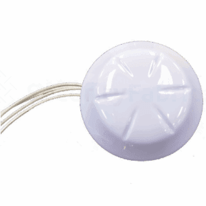 een ronde omnidirectionele antenne met vier rpsma connectoren