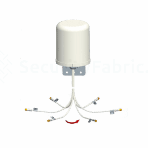 een zes dbi wi-fi omni antenne met 6 rpsma connectoren