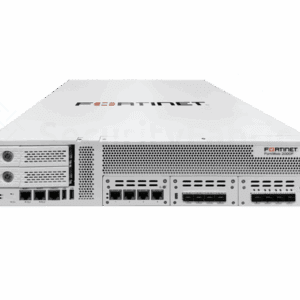 een witte FortiWeb 2000F appliance met ethernet en glasvezel poorten