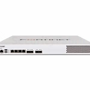 een witte FortiWeb 400F appliance met ethernet en glasvezel poorten