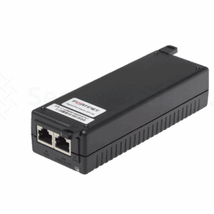 een zwarte PoE voeding voor het voorzien van stroom over ethernet