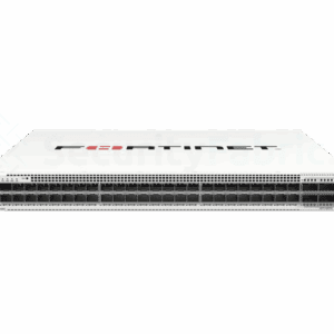 bovenaanzicht van Fortinet FortiSwitch 1048G met vele glasvezelaansluitingen